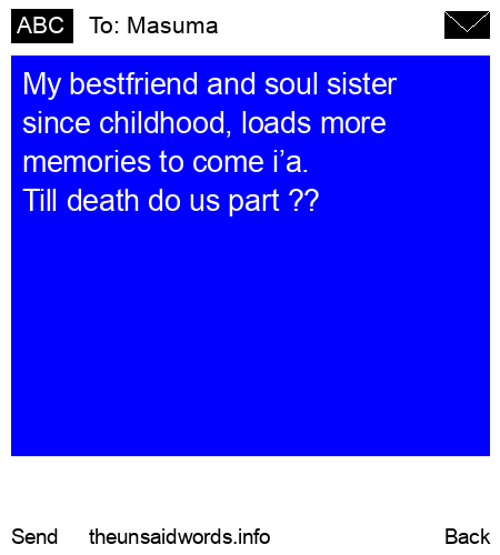 unsent message to Masuma