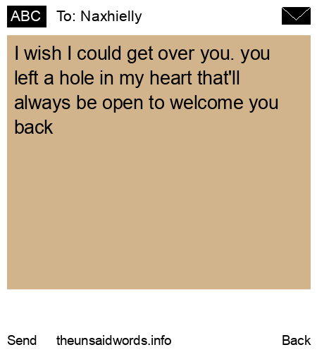 unsent message to Naxhielly
