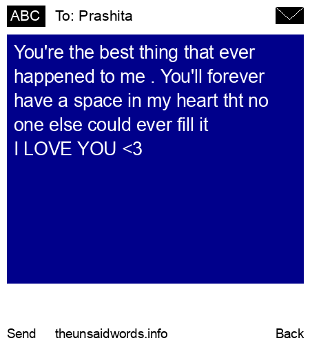 unsent message to Prashita