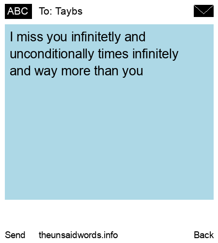 unsent message to Taybs