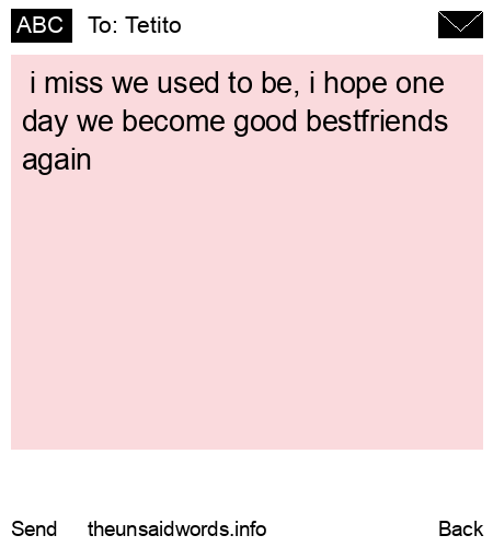 unsent message to Tetito
