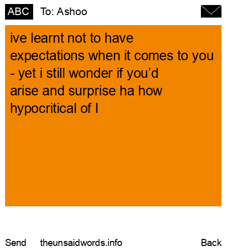 unsent message to Ashoo
