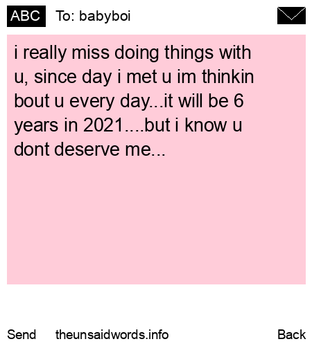 unsent message to babyboi