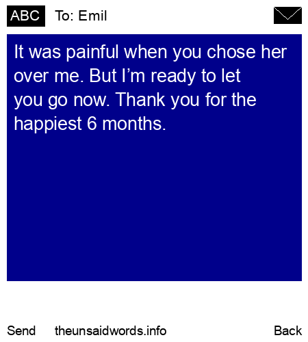 unsent message to Emil