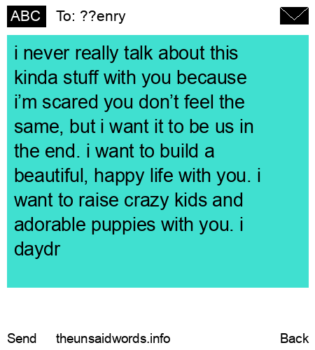 unsent message to ??enry