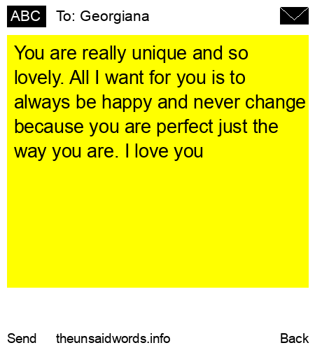 unsent message to Georgiana
