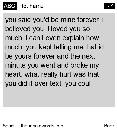 unsent message to harnz