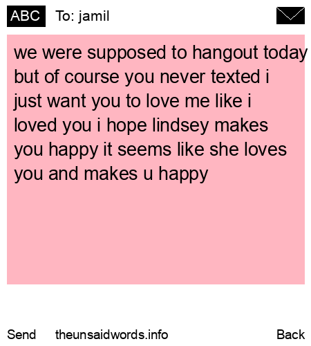 unsent message to jamil