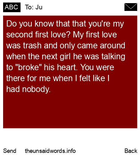 unsent message to Ju