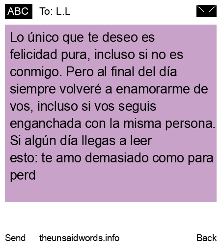 unsent message to L.L