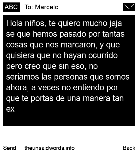 unsent message to Marcelo