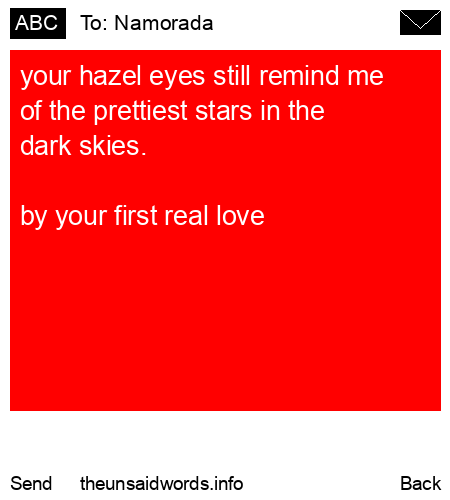 unsent message to Namorada