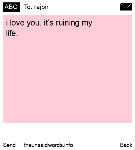 unsent message to rajbir