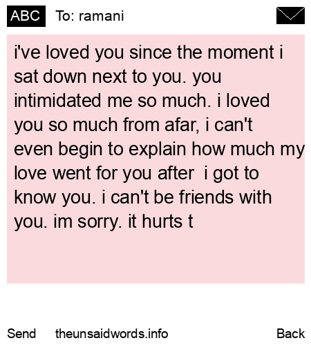 unsent message to ramani