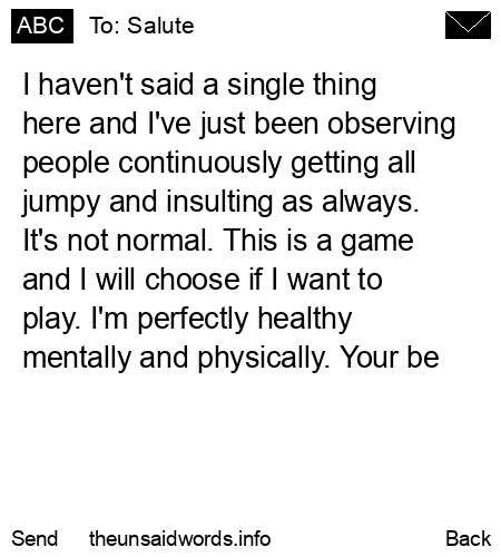 unsent message to Salute