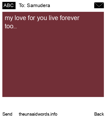 unsent message to Samudera