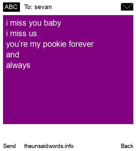 unsent message to sevan