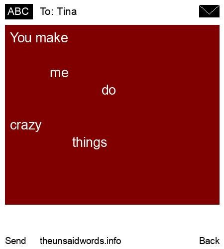 unsent message to Tina
