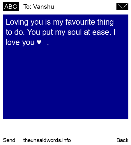 unsent message to Vanshu