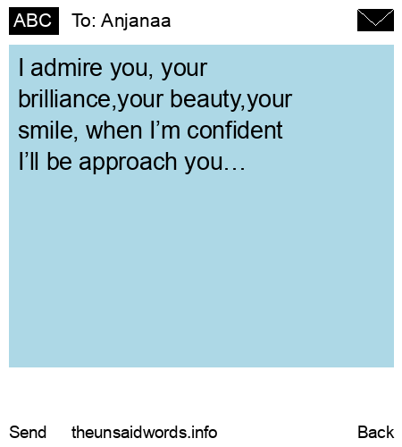 unsent message to Anjanaa