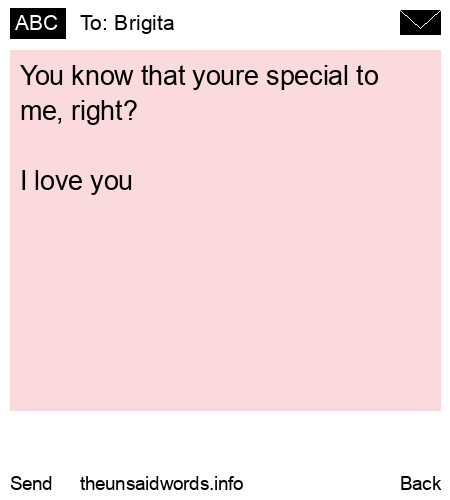 unsent message to Brigita