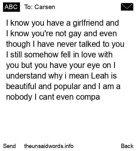 unsent message to Carsen