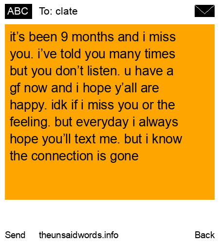 unsent message to clate