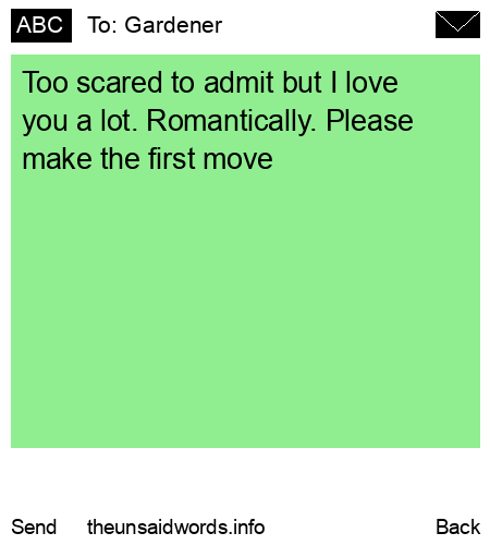 unsent message to Gardener