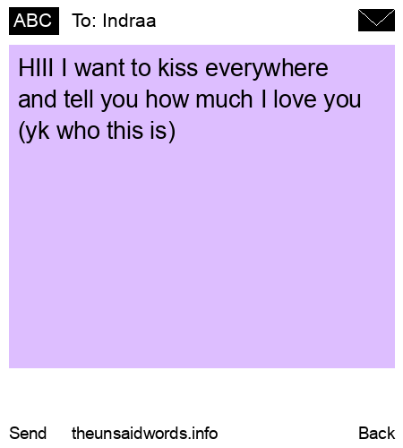 unsent message to Indraa