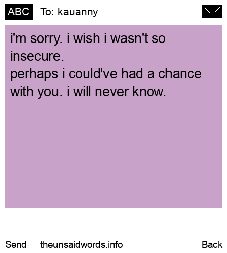 unsent message to kauanny