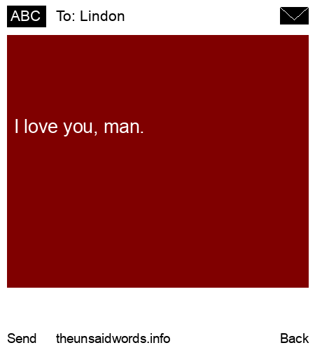 unsent message to Lindon