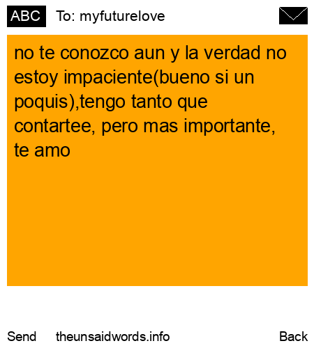 unsent message to myfuturelove