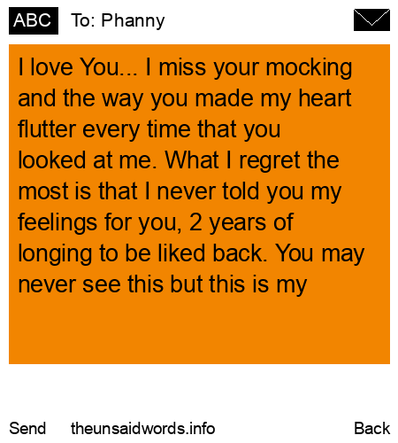 unsent message to Phanny
