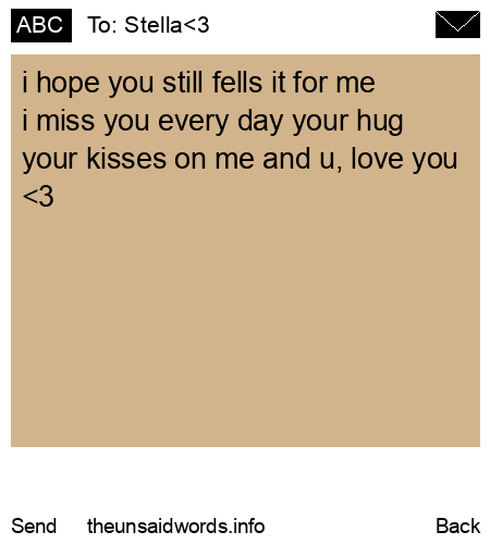 unsent message to Stella<3