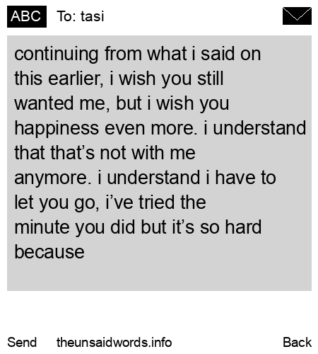 unsent message to tasi