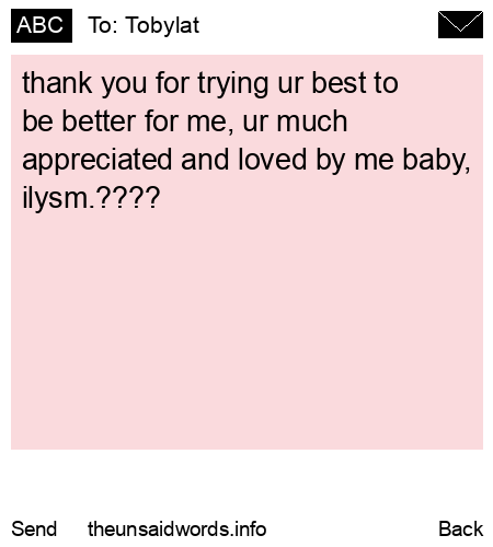 unsent message to Tobylat
