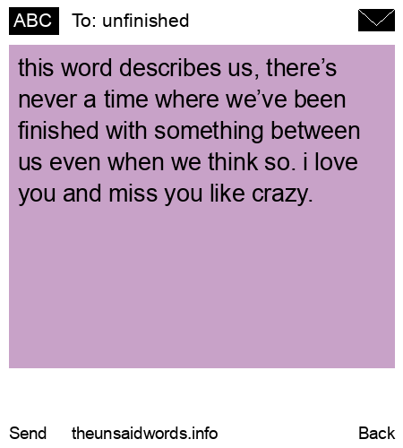 unsent message to unfinished