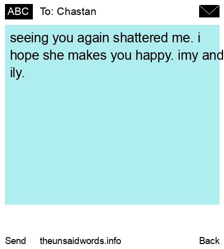 unsent message to Chastan