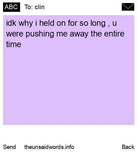 unsent message to clin