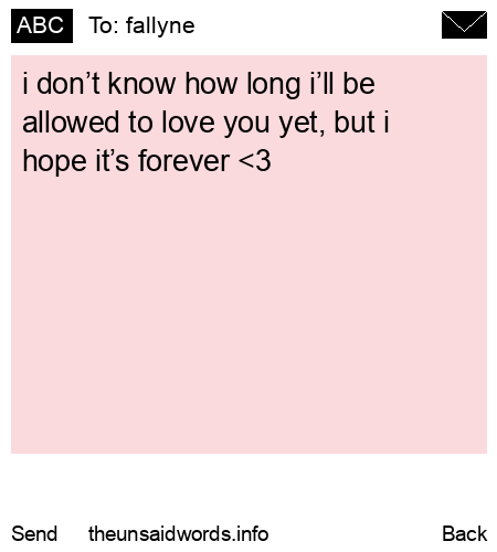 unsent message to fallyne