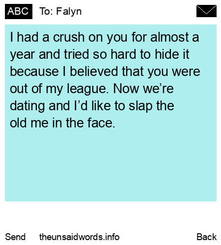 unsent message to Falyn