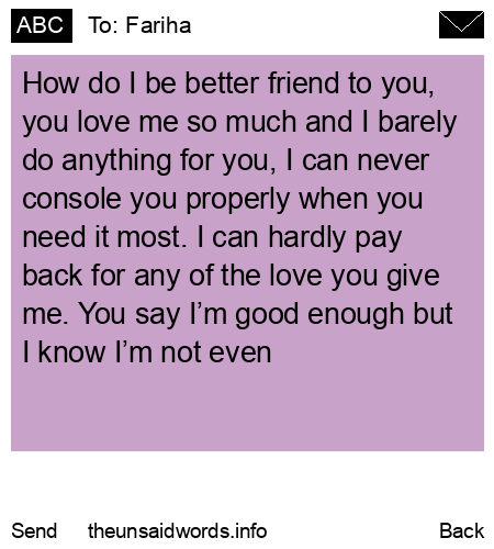 unsent message to Fariha