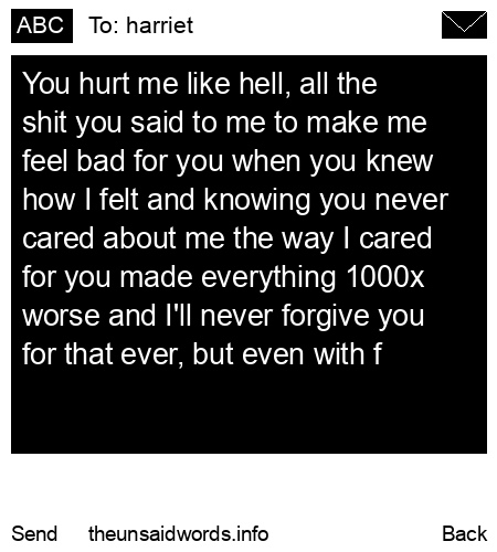 unsent message to harriet