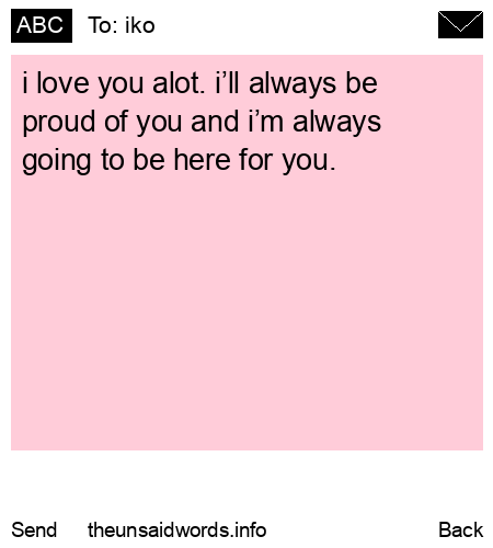 unsent message to iko