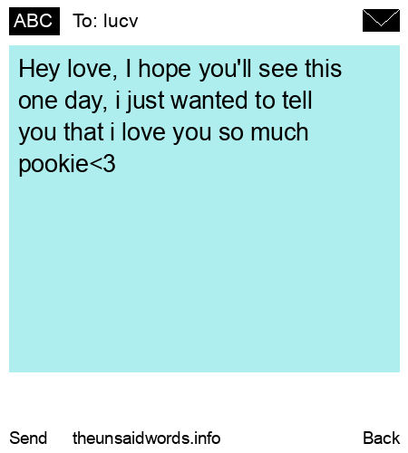 unsent message to lucv