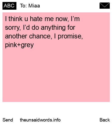 unsent message to Miaa