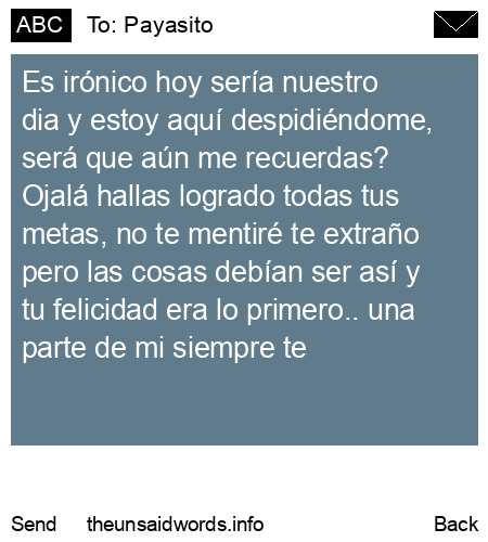 unsent message to Payasito