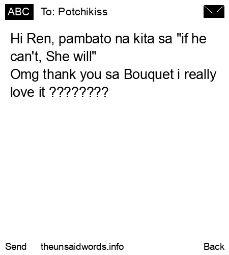 unsent message to Potchikiss