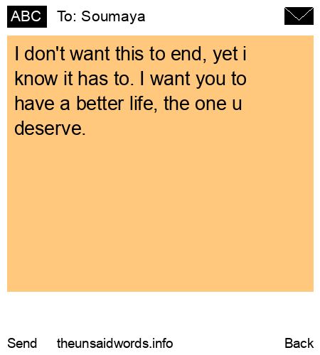 unsent message to Soumaya