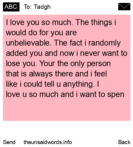 unsent message to Tadgh
